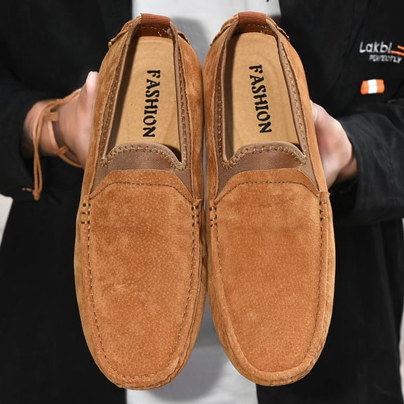 Vintage Suede Slip-On Driving Loafers