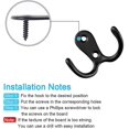thumbnail image 2 of 20 Pieces Coat Hooks Coat Hooks Coat Rack Key Hooks Double Wall Hooks Cloakroom Coat Hooks With, 2 of 4