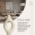 thumbnail image 2 of Villa Moda Emile Abstract Organic Decorative Modern Vase, Large, White, 2 of 7