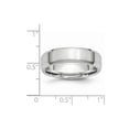 thumbnail image 6 of White Cobalt Ring Band Wedding Beveled Standard Edge Satin and Polished 6mm, 6 of 6