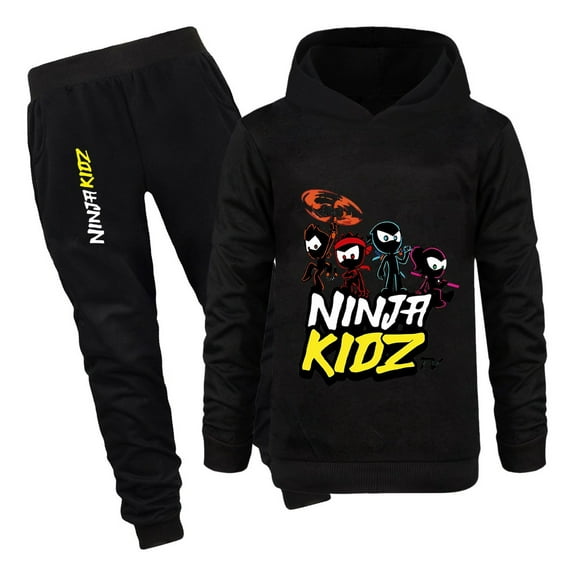 Kidz Kids Pullover Set – Hoodie and Pants Outfit for Boys Girls – Ninja Tracksuit for Everyday Adventures