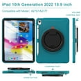 thumbnail image 3 of Dteck Case for iPad 10th Generation 10.9 inch 2022 with Hand Grip, Portable Carrying Rugged Shockproof Cover with Rotatable Stand Pencil Holder for Apple iPad 10th Gen,Blue, 3 of 9