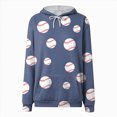 thumbnail image 5 of Towmus Women's Football Sequin Sweatshirt Graphic Hoodies Pullover Baseball Season Long Sleeve Tops with Pockets, 5 of 5