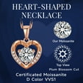 thumbnail image 6 of Momentwish 1 Carat Heart Moissanite Necklaces for Women,Simulated Diamond Pendant Necklace for Birthday Valentines Day Gifts, 6 of 9