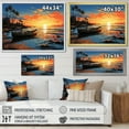 thumbnail image 4 of Designart "At Dusk Coastal tropical Boat painting IV" Nautical & Beach Floater Framed Canvas Print, 4 of 7