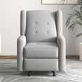 thumbnail image 5 of MUZZ Swivel Glider Push Back Recliner,Single Adjustable Reclining Chair with Breathable Durable Fabric for Living Room, Guest Room,Home Theater,Den,Office and Bedroom, Light Gray, 5 of 7