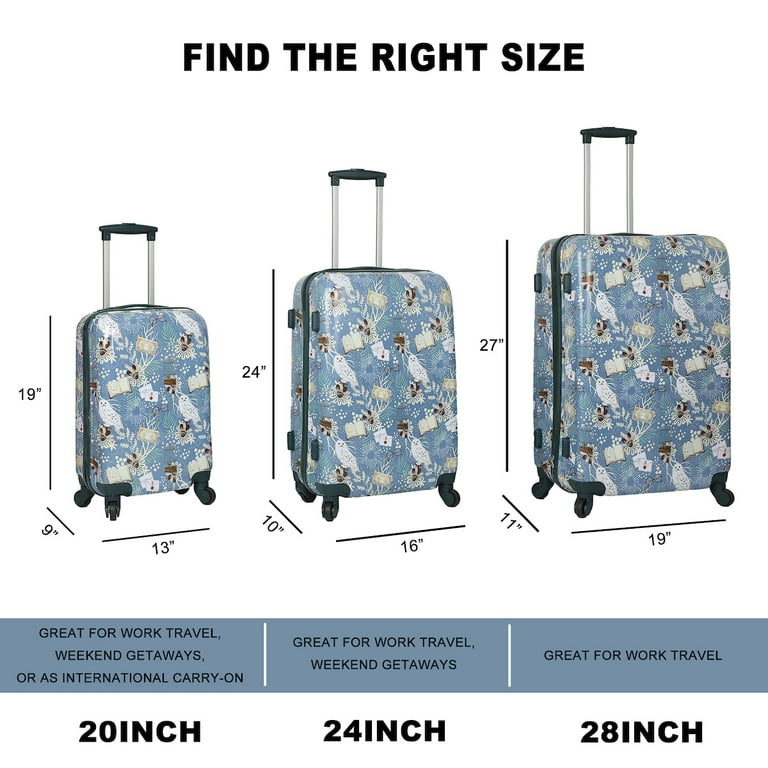 Harry Potter 3 Piece 4 Wheel Luggage Set