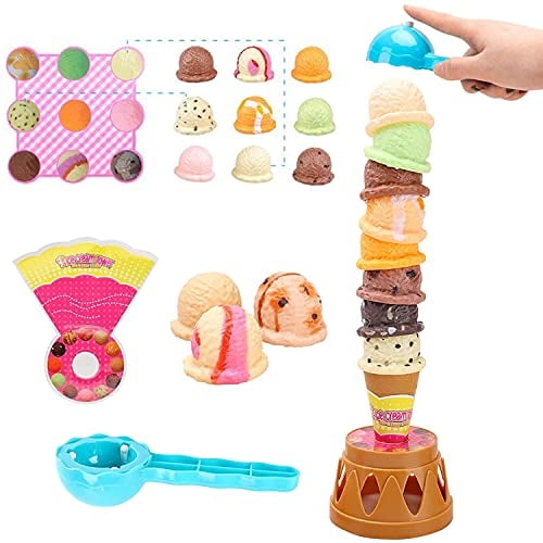 Juego de equilibrio de torre de apilamiento de helados con scooper para niños Juego de jue Liberty Imports Liberty Imports