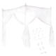 thumbnail image 2 of ZPSHYD Cortina de Cama de Princesa de Cuatro Esquinas, Dosel de Cortina de Cama con Poste de Cuatro Esquinas para niñas, Cama de Adultos, Regalo Blanco sin Soporte(150 * 200 * 200), 2 of 5
