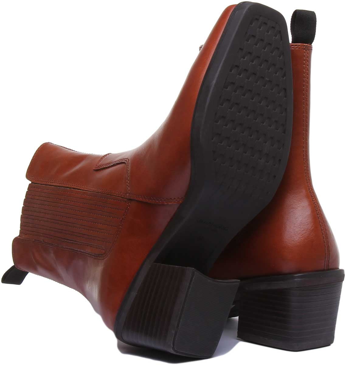 Vagabond Simone Women s Block Heel Leather Chelsea Pull On Boots