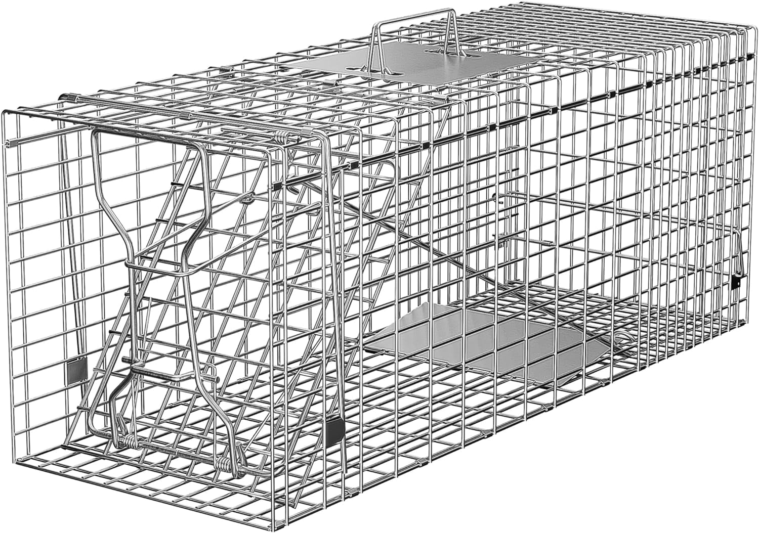 ANHXN Humane Live Animal Cage TrapSteel Catch Release Rodent Cage for Rabbits, Groundhog, Stray Cat, Squirrel, Raccoon, Mole, Gopher, Chicken, Opossum, Skunk, Chipmunk