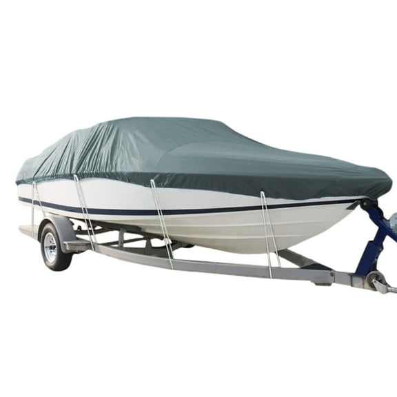 REGALWOVEN 17-19ft V-Hull 210D Boat Cover Waterproof Trailerable Gray