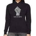 thumbnail image 1 of LA Pop Art Women's Word Art Hooded Sweatshirt -Black Lives Matter, 1 of 2