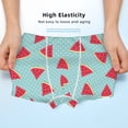 thumbnail image 3 of Yiaed Watermelon Print Boys' Boxer Briefs Cotton Casual Stretch Comfort Boys Boxers - Kids Boxer Briefs Underwear for Boys (6-18)-Small, 3 of 5
