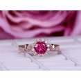 thumbnail image 2 of HeartsAndYou 1.5ct Natural Ruby Diamond Engage Ring Stylish Floral Style 14k SOLID Rose Gold, 2 of 9