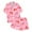 Pink, variant on Luvoko Tween Pajamas Casual Bow Tie Printed Pajamas For Girls New Baby Girl Letter Clothe Baby Wrap Girl Crop Top Sweatshirt Set Girl Baby Gown Baby Girl Hat Headband Set Romper Cute Sweatsuit Baby