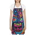 thumbnail image 3 of Rocae Neon Graffiti Urban Art for Kitchen Aprons for Women Adjustable Cooking Kitchen Chef Apron for Men with Pockets, 3 of 7