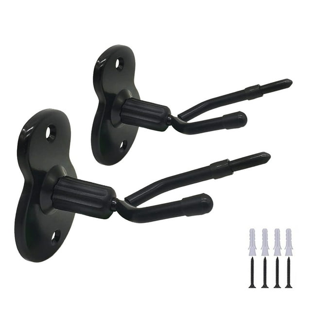 Violin Violin Hanger Wall Mount Hook Violin Viola Hanger with Bow Hook Iron Base 2 Pack, for Violin Display Stand, Shelf, Organizer, Targeting Violinists