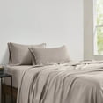 thumbnail image 3 of Modern Threads 4-Piece 400 Thread Count Taupe Tencel Adult Unisex Sheet Set, King, 3 of 4