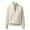 Beige, variant on JFGHDG Women Half Zip Oversized Sweatshirts Long Sleeve Solid Color Drop Shoulder Fleece Workout Pullover White L