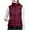 Wine, variant on biudgviw Puffer Vest for Women Full Zip Sleeveless Quilted Padded Jackets Stand Collar Fall Winter down Outerwear Coat