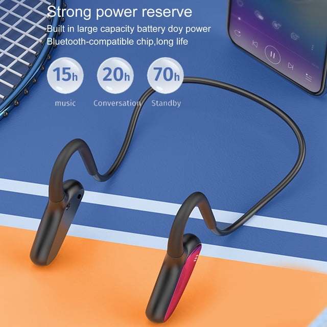 Twowood auricular M-D8 Auricular inalámbrico Bluetooth-Compatible con Bluetooth 5.2 Conducción ósea Portátil Cómodo con auriculares universales para deportes