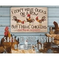 thumbnail image 2 of Chicken Coop Sign - I Don't Have Ducks - Durable Metal Sign - Use Indoor/Outdoor - Makes a Funny Chicken Farm Decor Under $25 (12" x 18"), 2 of 3