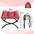 thumbnail image 2 of Taburete plegable AbocoFur 15 (H) con estructura de metal rojo ladrillo, 2 of 9