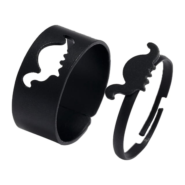 Anillos de pareja de dinosaurios jinwen apilables ajustables Conjuntos de Anillos