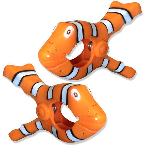 O2COOL Clown Fish Beach Towel Boca Clips (2 Clips)