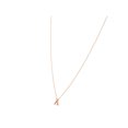 thumbnail image 2 of Rachel Koen Small 'A' Initial Letter Pendant Chain Necklace 14K Rose Gold, 2 of 5