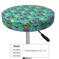 thumbnail image 4 of Xecao's Sunmmer Cat Print Stool Covers offer stylish, washable protection for PU round bar stools, perfect for home or commercial use., 4 of 7