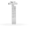 thumbnail image 3 of Unique Moments 2 Ct Lab Grown Cushion Halo Diamond Engagement Matching Wedding Ring Set 10K White Gold, 3 of 6