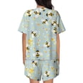 thumbnail image 3 of Lsque Bees Women's Short-Sleeved Pajama Set - 2 Piece Soft and Lightweight Sleepwear Set-Medium, 3 of 9