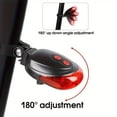 thumbnail image 4 of QJUHUNG LED Bicycle Taillights with Dual Laser Lines and 5 LED Lights  ABS Material  Vehicle Mount  Battery Powered  ≤36V Operating Voltage  Normal Water Resistance  Set of 2 Safety War, 4 of 7