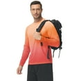 thumbnail image 5 of Xidunhg Men's Rash Guard Long Sleeve Shirt UPF 50 Sun Protection Quick Dry Moisture Wicking Lightweight for Swimming Surfing Outdoor Orange Gradient Red M, 5 of 7