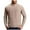 Khaki, variant on Nmnitkp Mens Sweater Casual Fashion Round Neck Elasticity Pullover Sweater Base Layer Knit Long Sleeve Sweater Black,M