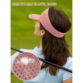 thumbnail image 5 of PULLIMORE Sun Visor Hats Women Wide Brim Summer UV Protection Beach Cap Quick Drying Elastic Sports Golf Hat (Gray), 5 of 10