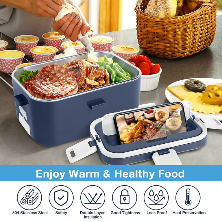 Heated Lunch Boxes For Adults, 60w Electric Lunch Box Food Heater