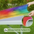 thumbnail image 6 of Rainbow Tie Dye Ink Pattern Square Fitted Tablecloth with Elastic Edge,Square Table Cover,Washable Elastic Table Cover for Home Kitchen Party Decor 34"x34", 6 of 6