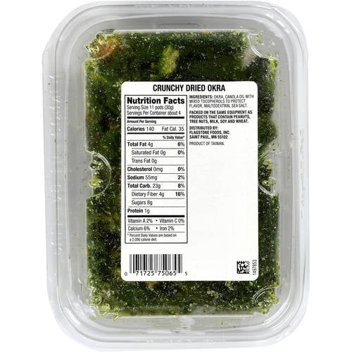 Okra Chips Nutrition Facts Blog Dandk