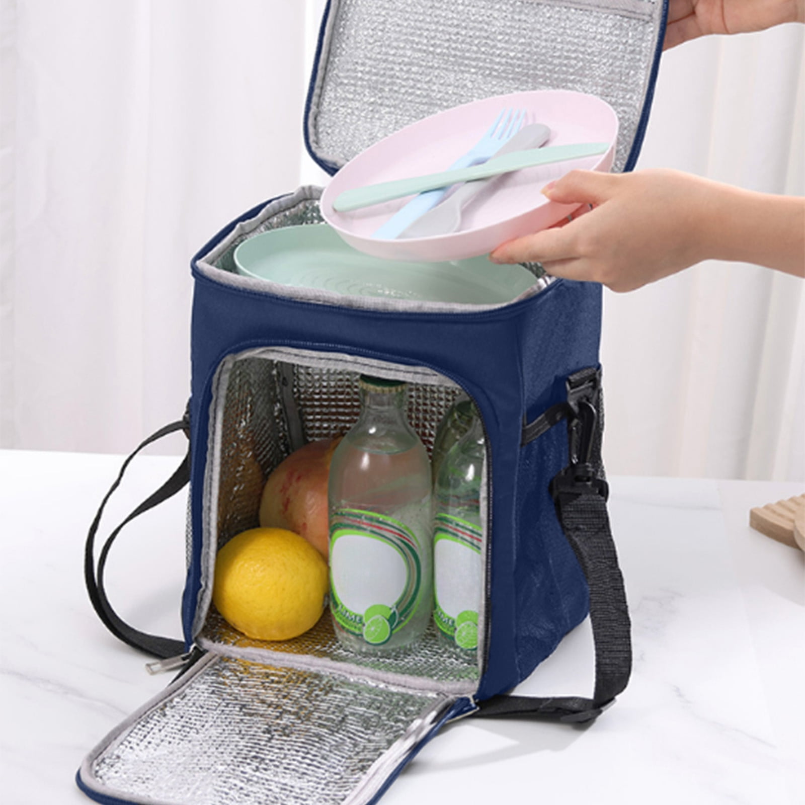 Insulated Leakproof Cooler Backpack Lunch Bag with Ice Pack Compartment Thermal Food Carrier for Outdoor Picnic Camping Travel Office Work