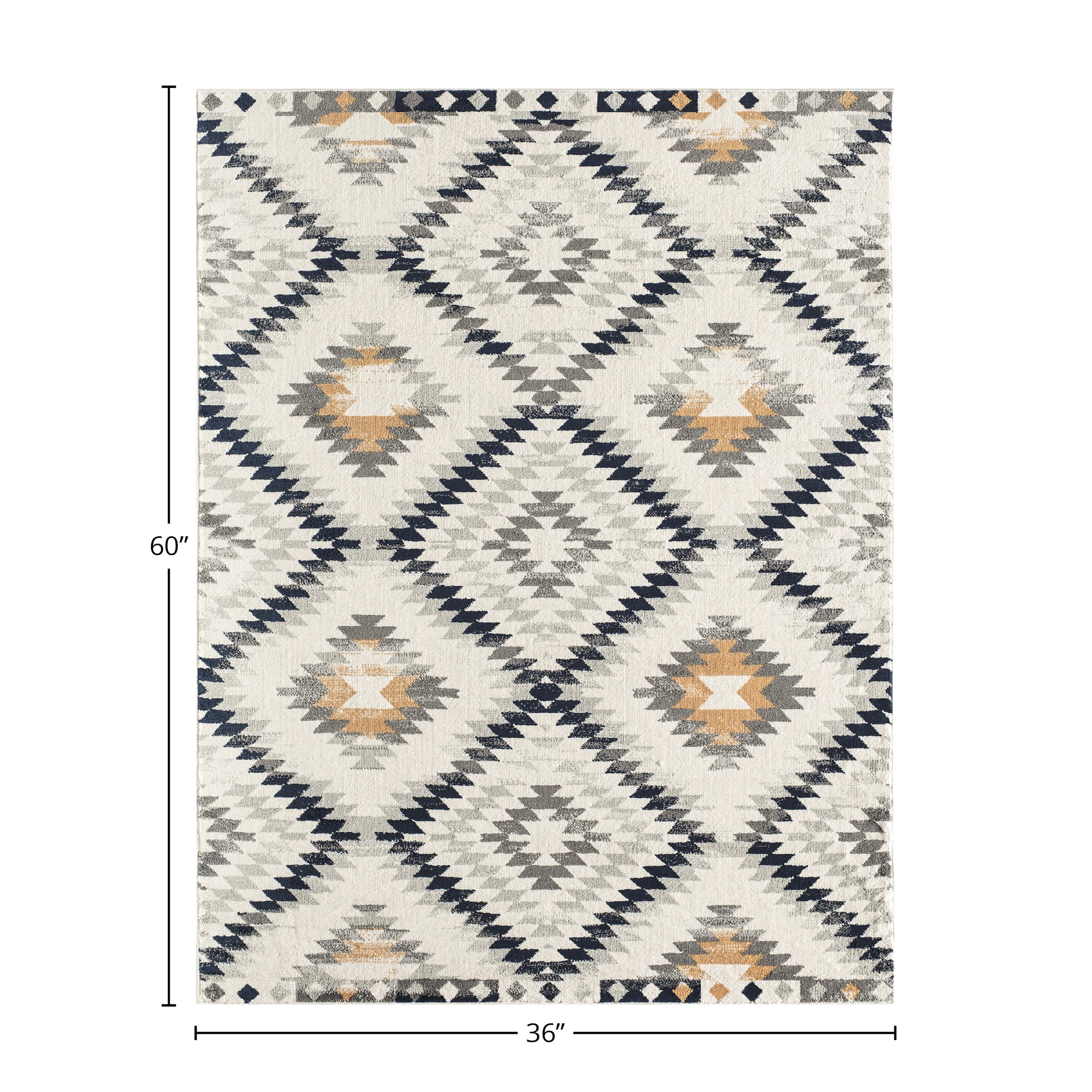 Soleil BR30A Kilim Gold Tribal Moroccan ivory Area Rug, 3'x5'