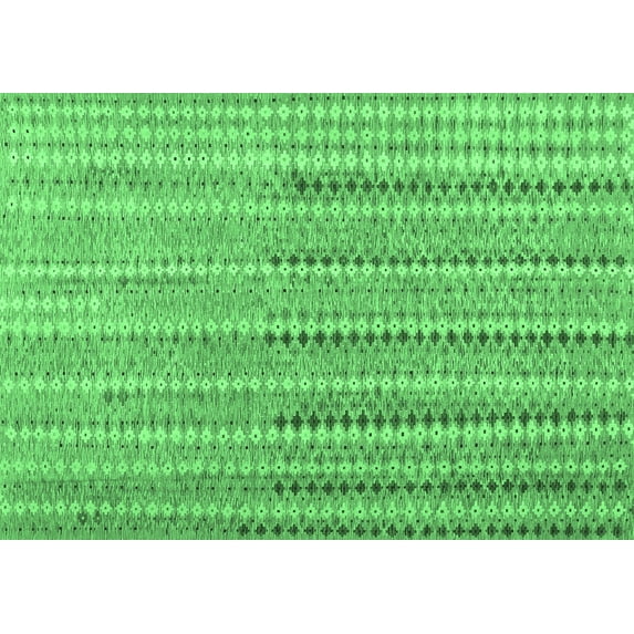 Ahgly Company Indoor Rectangle Southwestern Emerald Green Country Area Rugs, 6' x 9'