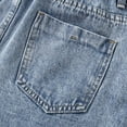 thumbnail image 7 of OOOUM Girls Distressed Skorts Skirts Button Front Washed Denim Skirt With Shorts Fashionable Stretch Y2K Summer Short Skirt Blue 12-13 Years, 7 of 7