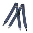 thumbnail image 2 of Segolike Suspenders for Men 4 Clips Elastic Straps 1.38 Inches Wide Solid Color Adjustable Heavy Duty Pants Brace Adult for Work Womens, 2 of 7