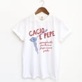 thumbnail image 3 of Cacio E Pepe Cotton T-Shirt Boho Retro Style, Trendy Graphic Tee Italian Foodie, Pasta Lov, 3 of 7