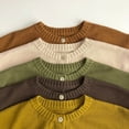 thumbnail image 4 of FAIWAD Toddler Boys Girls Classic Knit Cardigan Kids Long Sleeve Button Cotton School Uniform Knit Outwear, 4 of 6