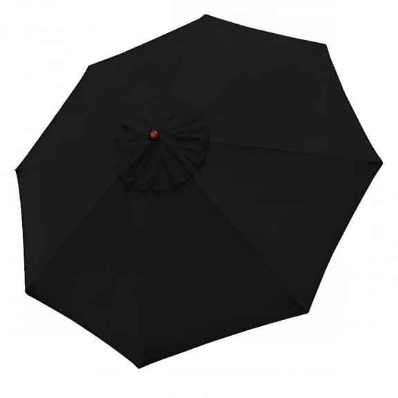 MISSMILE 2026 New 10 Ft Umbrella Canopy Replacement 8 Ribs Outdoor Patio Table Market Yard Top Cover (Canopy Only) for Patio, Garden, Deck Black