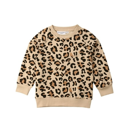 Girls leopard print jumper hotsell